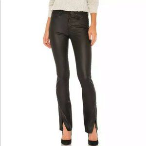 Free People Spellbound Coated Bootcut Mid Rise Black Jeans Sz 27